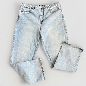 Frye High-Rise Crop or Cuff Light Blue Wash Denim Women's Size 14/32